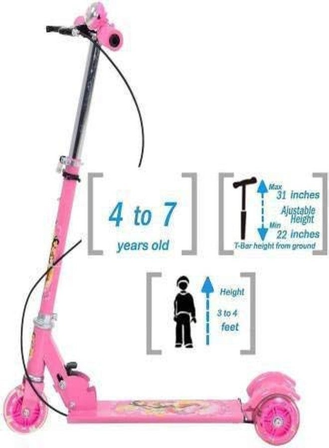 NEYU Skate Scooter for Kids 3 Wheel Lean to Steer 3 Adjustable Height with Suspension for Kids Boys & Girls (Pink) - Image 2